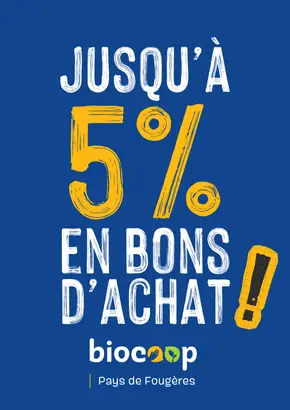 JUSQU'A 5% DE REMISE EN BONS D'ACHAT