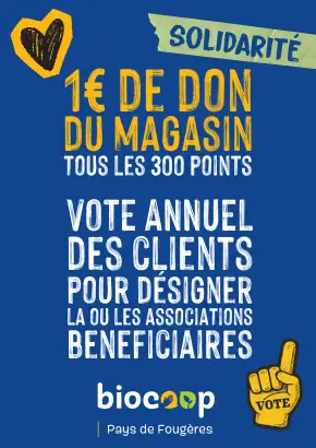 300 POINTS CUMULES = 1€ DONNE A UNE ASSOCIATION DE VOTRE CHOIX SUR NOS PARTENAIRES