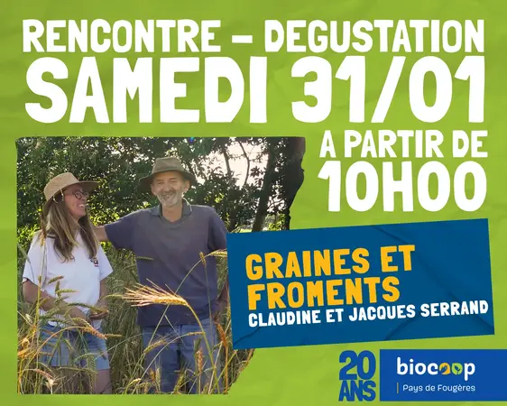 Rencontre et dégustation : Graines et Froments (à partir de 10h)